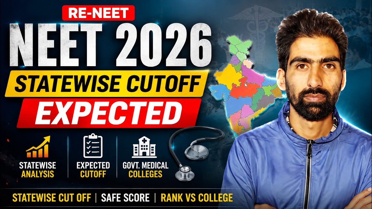 RE-NEET 2026 State-wise Expected Cutoff 🔥 Government MBBS Safe Score for Every State