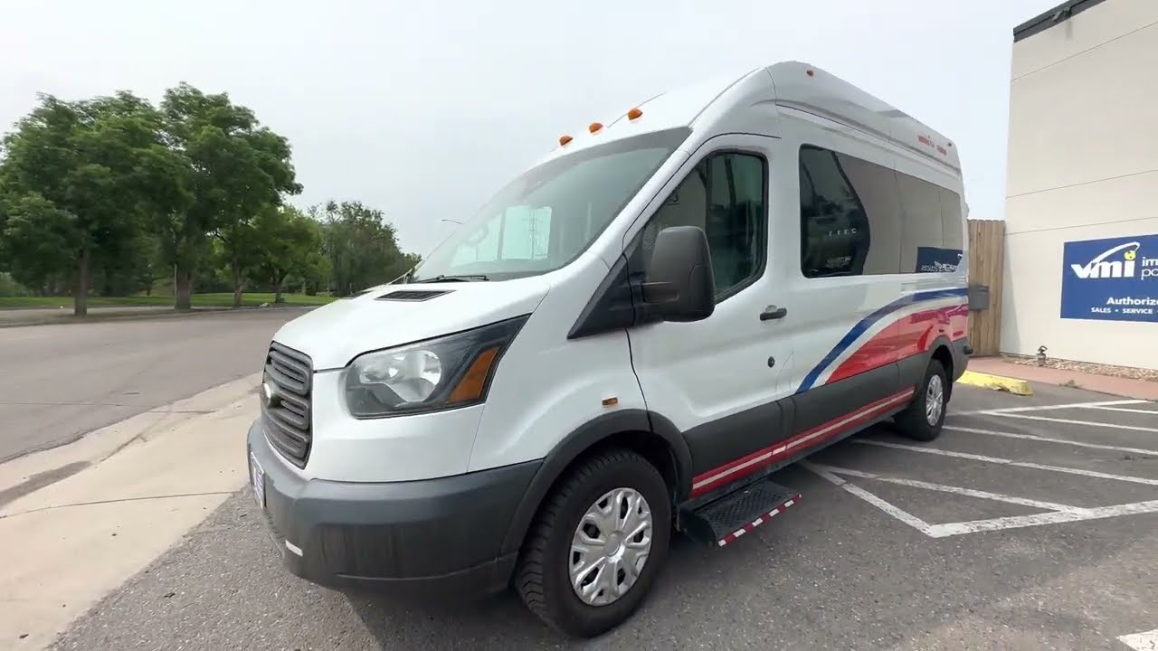 2017 Ford Transit T350 XL Highroof Braunability Power Fold-Out Side entry | Mobility of Denver