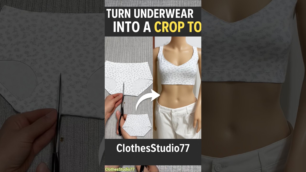 Turn Your Underwear into a Cute Crop Top! 😍