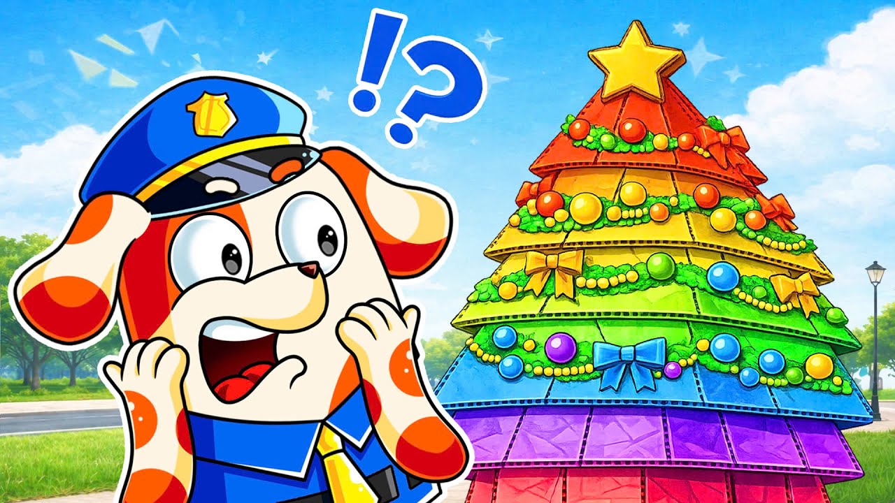 Police Hoo Doo – Cardboard Rainbow Christmas Tree | Funny Story | Kids Cartoon