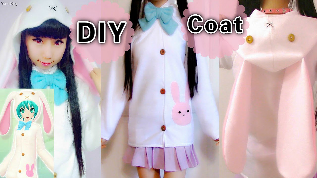 DIY Easy Coat/Jacket from Scratch/Cosplay Bunny Costume/Hatsune Miku Rabbit Sweater Coat