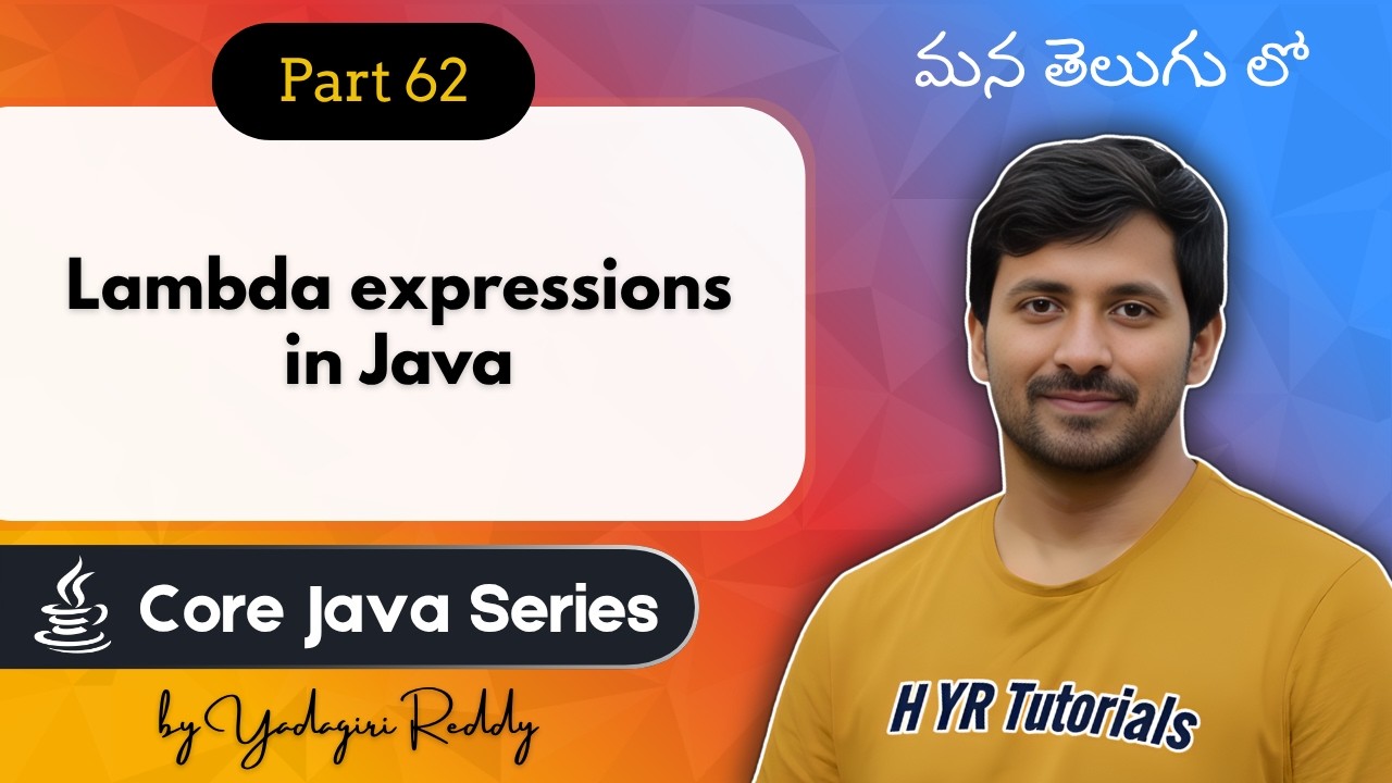 P62 - Lambda expressions in java | Core Java | Java Programming |