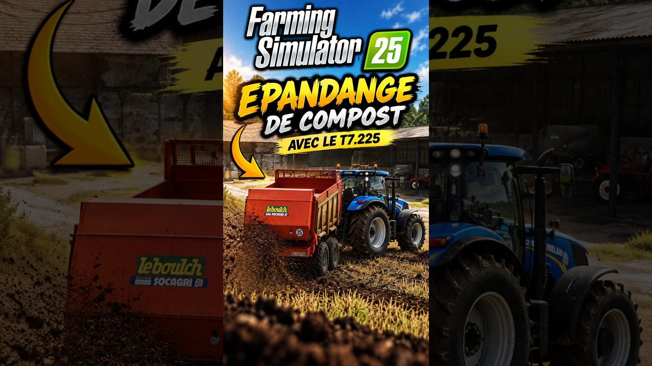 🚜💩 &Eacute;PANDAGE DE COMPOST AVEC LE NEW HOLLAND T7.225 💪🔥🌱