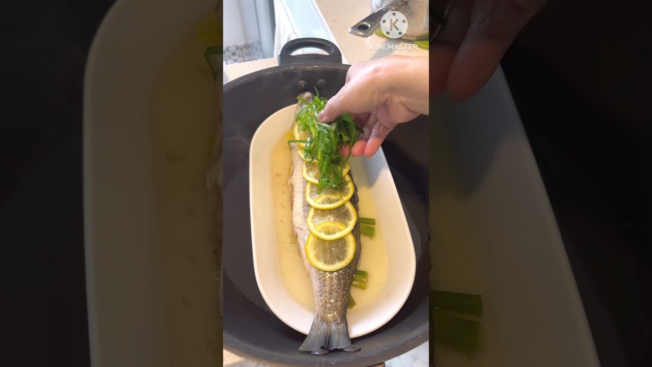 Steam grey mullet fish with lemon #viralvideo #shorts #satisfying #video