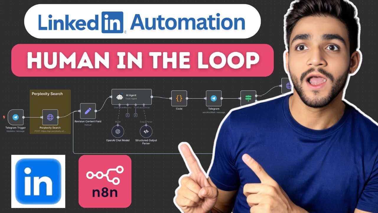 AI + Human Feedback = Perfect LinkedIn Posts using n8n (Tutorial)