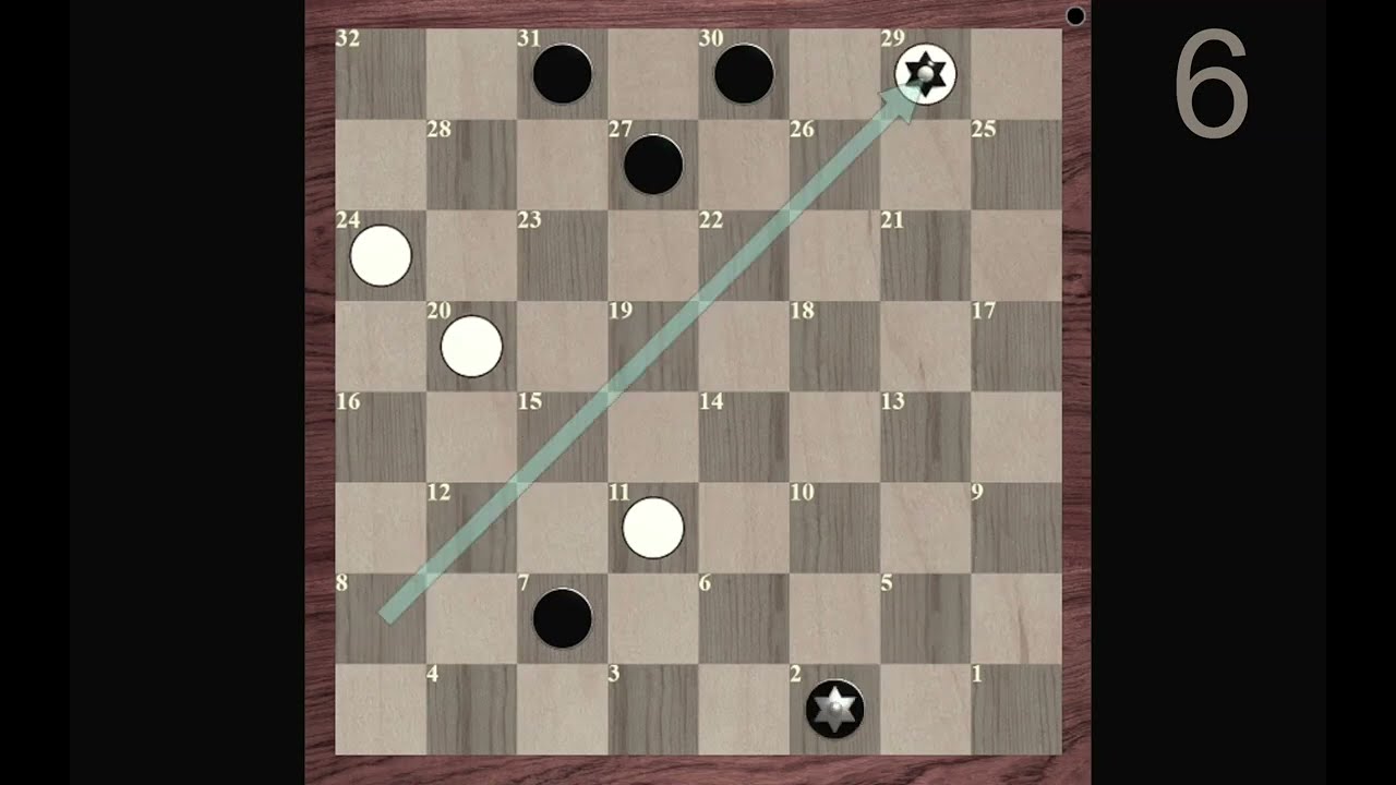Spanish Checkers Game5WhiteWin