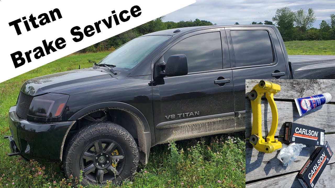 Nissan Titan Brake Service Front Caliper Slide Pin and Boot Replacement