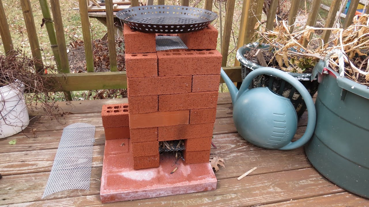 How to Build a Brick Rocket Stove for Fire Roasting Tomatoes, Peppers & Garden Vegetables - TRG 2015