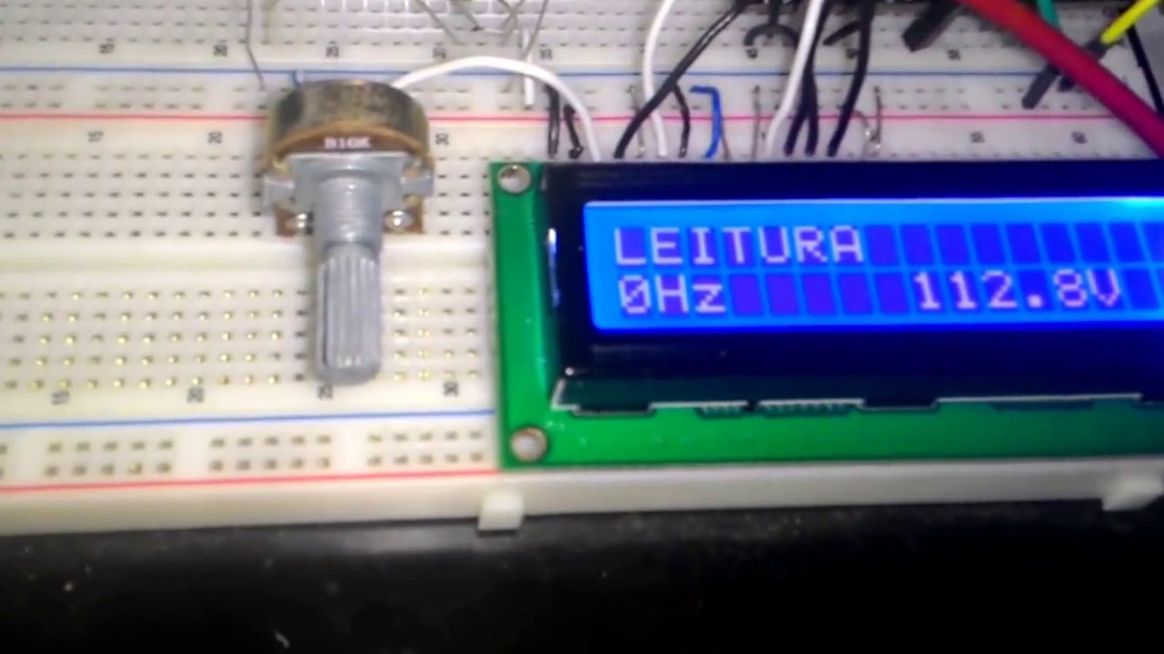 Medidor de Tensão e Frequencia AC usando Arduino