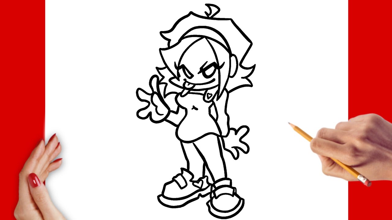 How To Draw Nene | Friday Night Funkin | FNF | Easy Step By Step