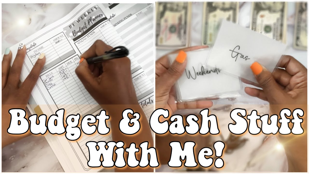 BUDGET AND CASH ENVELOPE STUFF WITH ME! CASH BUDGETING PAYCHECK TO PAYCHECK FOR BEGINNERS.