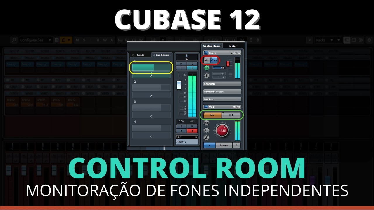 MONITORAÇÃO DE FONES INDEPENDENTES NO CUBASE 12 -  CONTROL ROOM