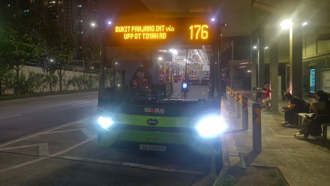 SMRT Bus Service 176 BYD BC12A04 SG3309D