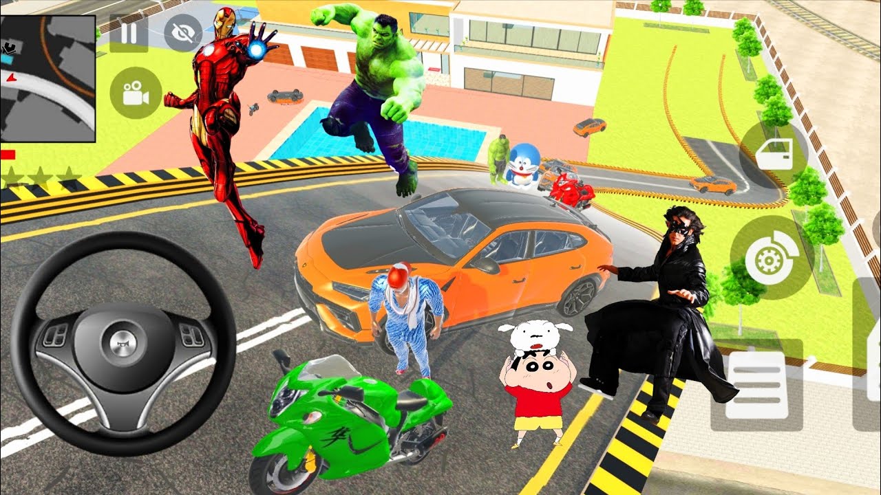 🚙 Lamborghini vs Mega Ramp 😈 Extreme Jump🔥 Indian Theft Auto Simulator 💥🤩
