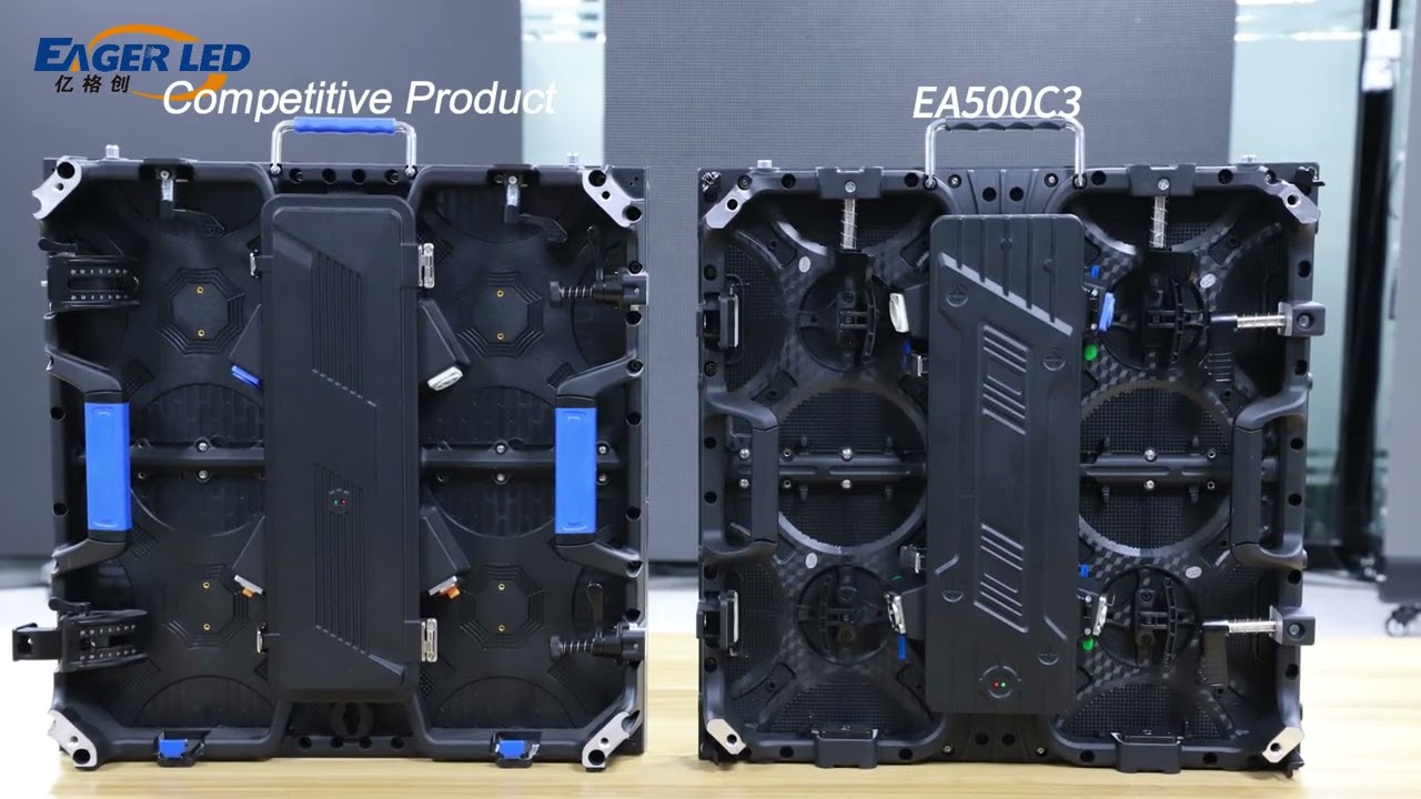 EagerLED Indoor LED Display Wall Supplier / Ea500c3 Indoor LED Rental Screen Comparison Video.