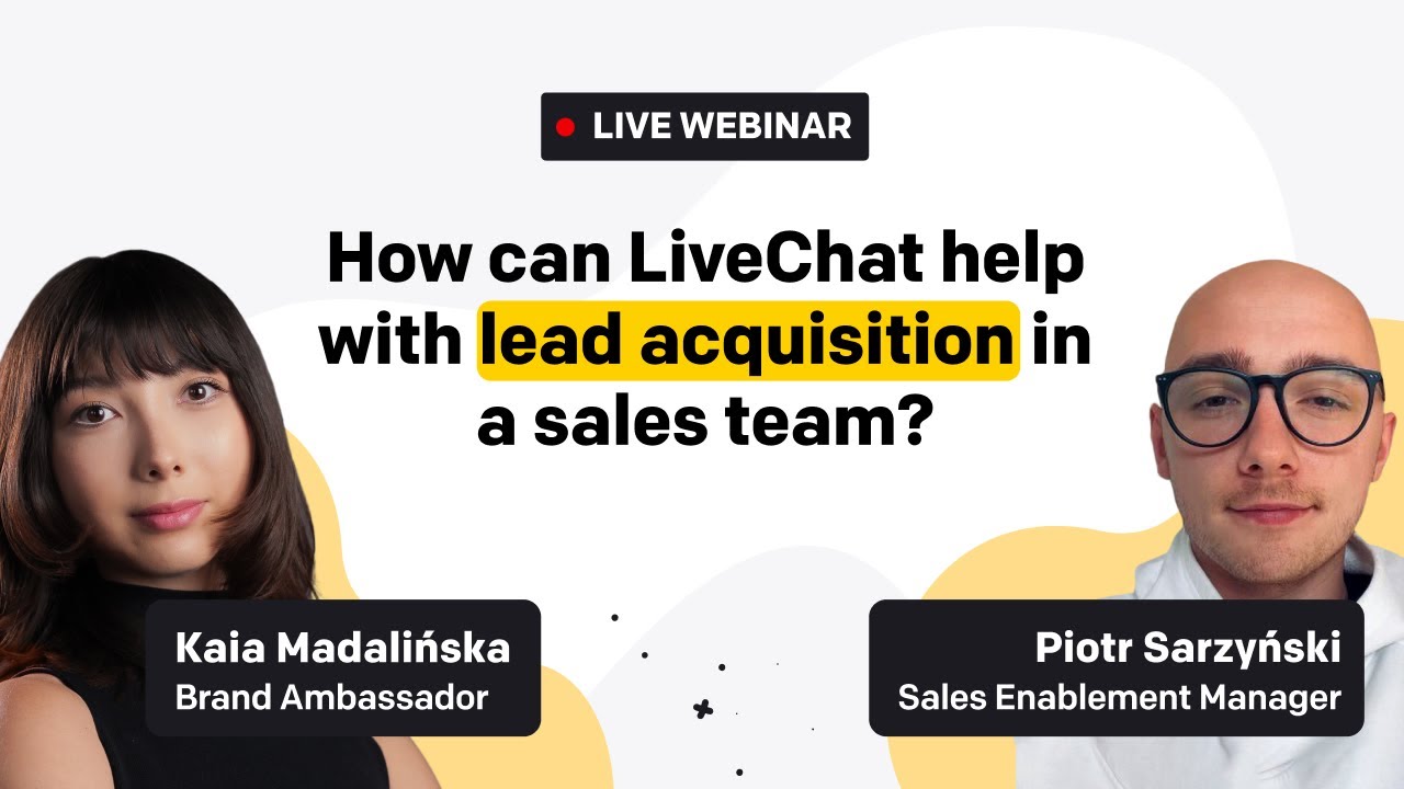 How can LiveChat help with lead acquisition in a sales team?