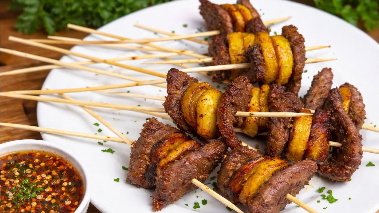 Easy Oven Beef Skewers for Breakfast