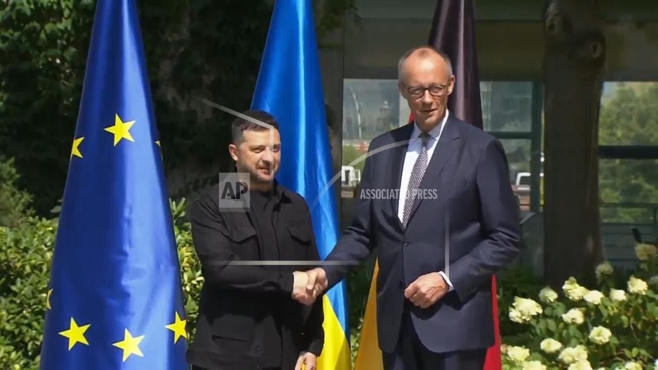 Zelenskyy arrives in Berlin to speak to allies ahead of Trump-Putin summit