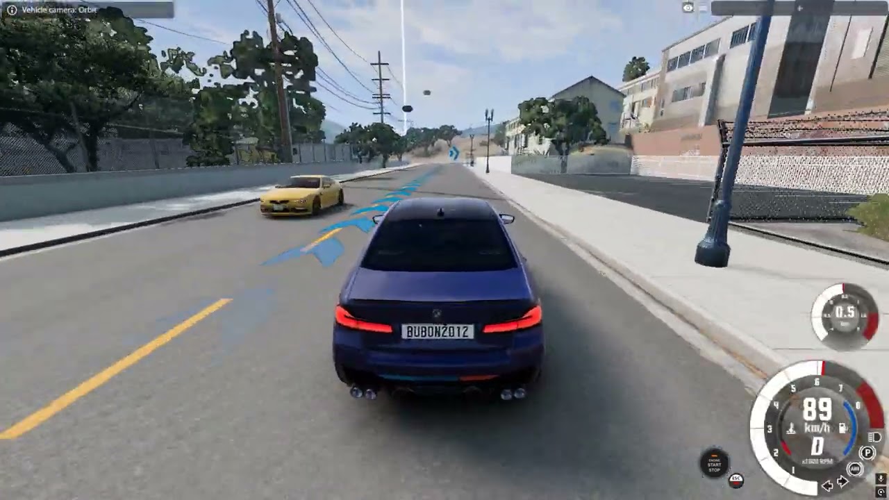 BMW M5 with a Steering Wheel | BeamNG.drive