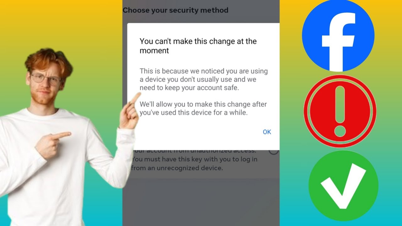 Facebook You Can't Make This Change At The Moment Fixed Facebook Two Factor Authentication Problem