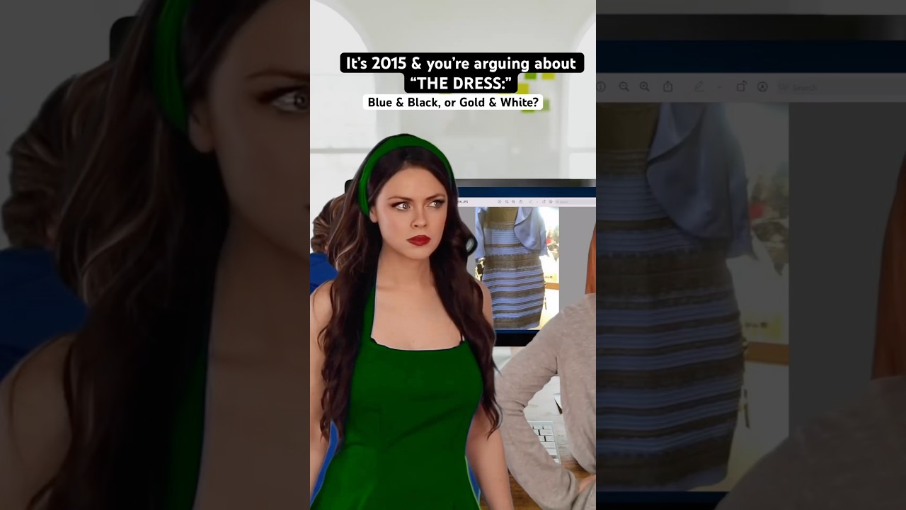 It&rsquo;s 2015 & you&rsquo;re arguing about THE DRESS: Blue & Black, or Gold & White? #millennials #nostalgia