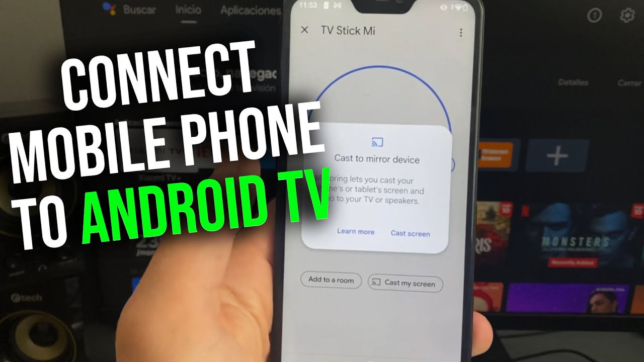 How to Connect Mobile Phone to Android TV - with Google home app - Screen Mirroring