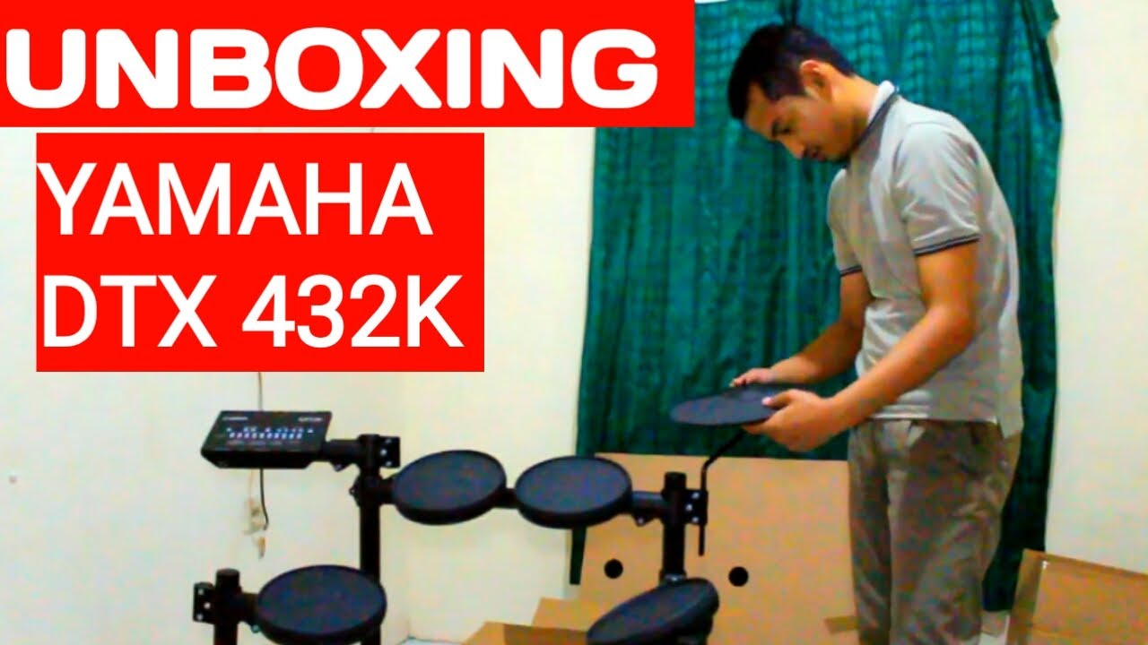 YAMAHA DTX432k UNBOXING