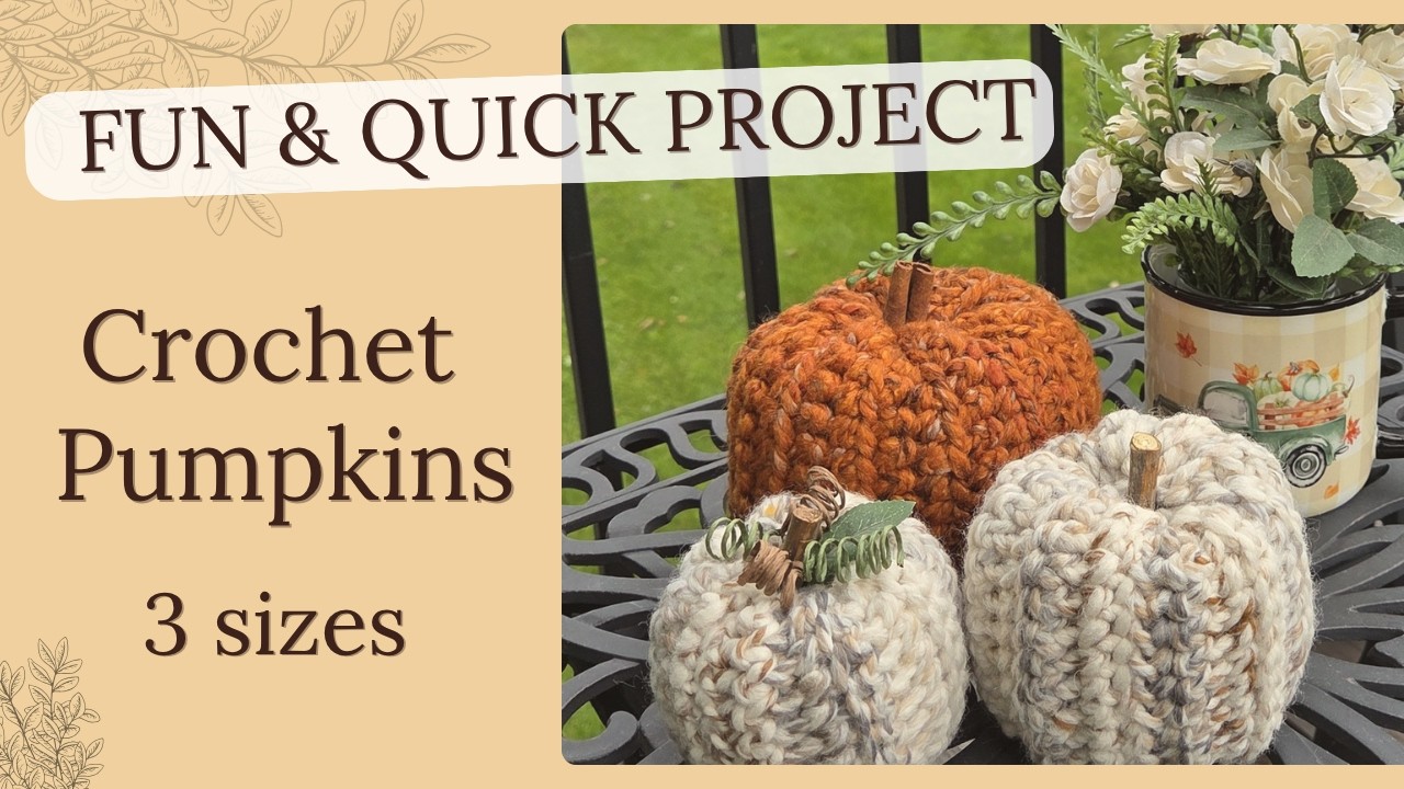 Crochet a Pumpkin 🍁 Easy Fall Tutorial for Beginners 🍁🍂