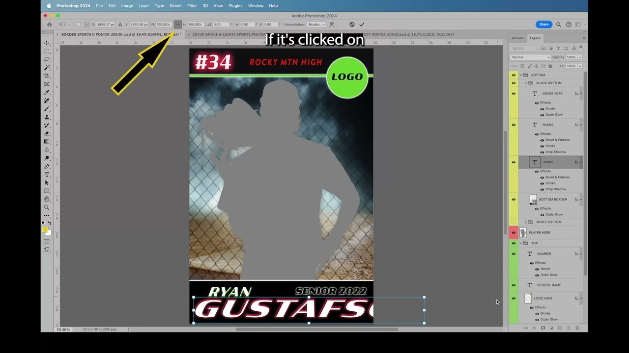 How To Edit Text in Photoshop for Kreatives Studios Sports Templates