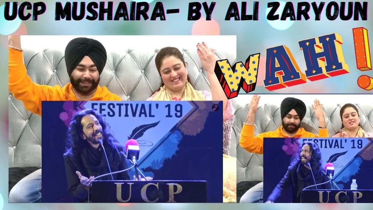 Punjabi Reaction on Pakistani Best Poet Ali Zaryoun 2020 Mushaira in UCP #ALIZARYOUN #PBR #POETRY