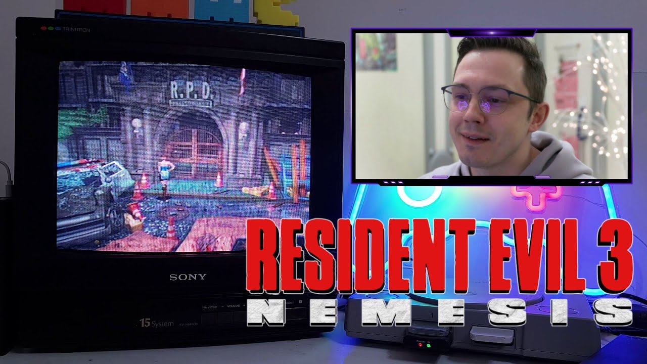 Resident Evil 3 Gameplay on an original Playstation 1 with a Trinitron CRT TV - EP1