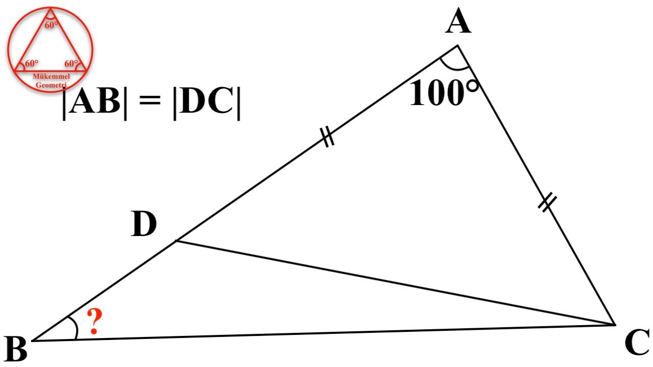 Çok Güzel bir Geometri Zeka Sorusu ve Çözüm Tekniği (Çok Zor)