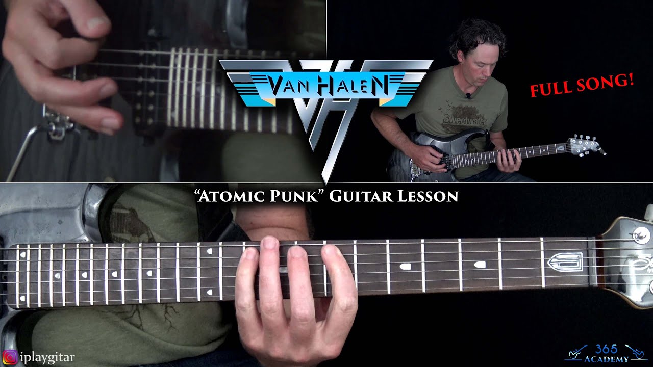 Van Halen — урок игры на гитаре Atomic Punk (ПОЛНАЯ ПЕСНЯ)