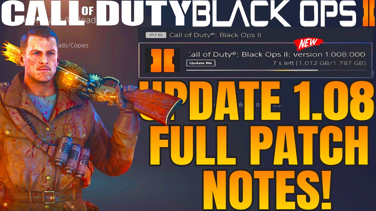 NEW BLACK OPS 2 UPDATE 1.08 PATCH NOTES! MW4 ADS, WILL FOV COME TO THE PS4/PS5?
