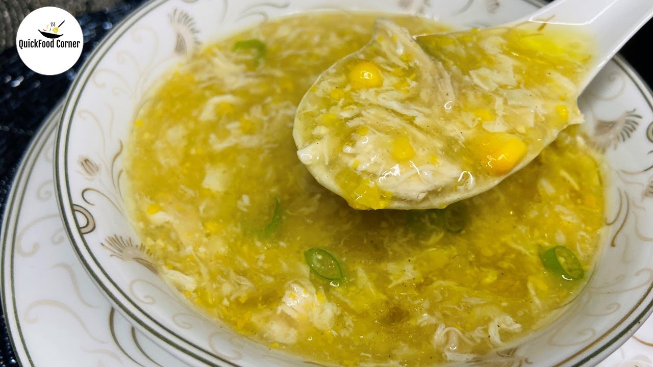CHICKEN CORN SOUP I   چکن کارن سوپ  l Homemade chicken stock l Easy Soup Recipe l QuickFood Corner