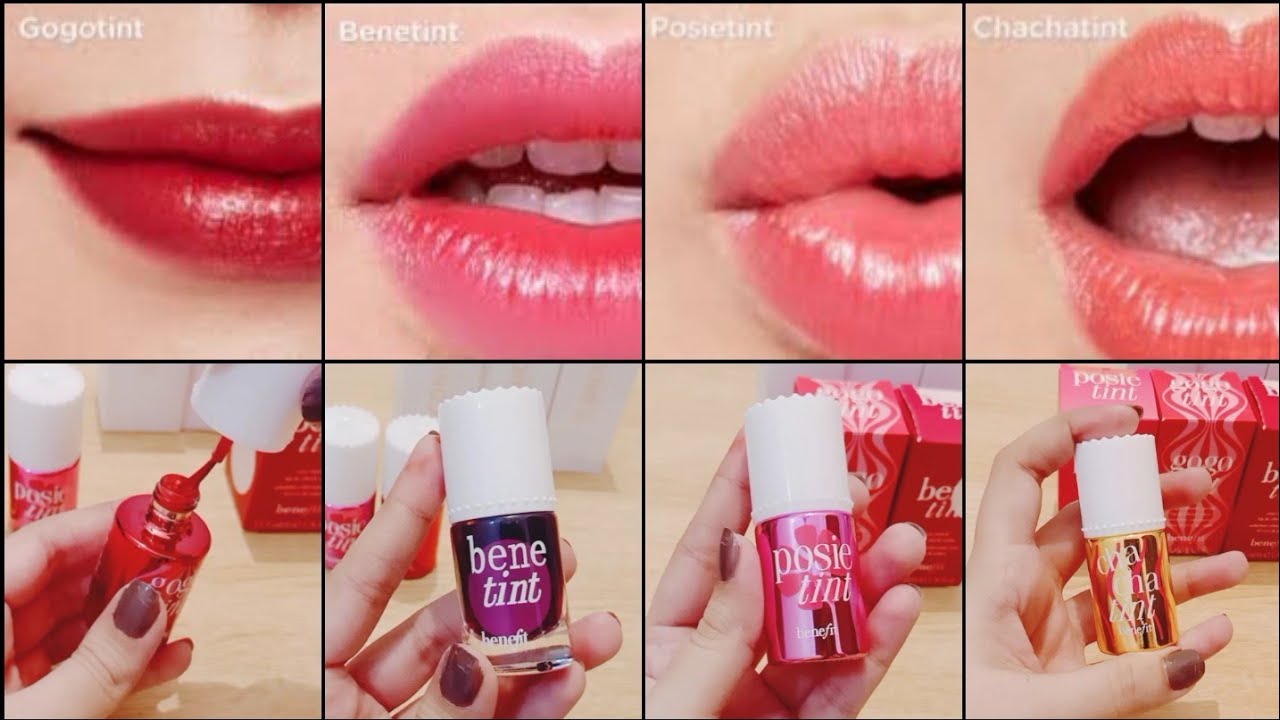 Benefit Lip And Cheeks Tint Review- Gogo tint/ Bene tint/ Posie Tint/ Chacha Tint