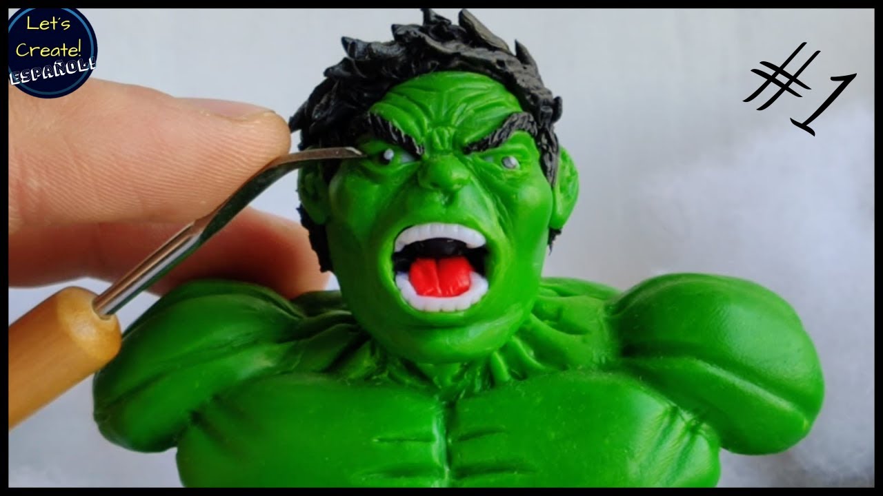 Como hacer a HULK (Muy Facil) [PORCELANA FRIA/PLASTILINA] ~ MARVEL