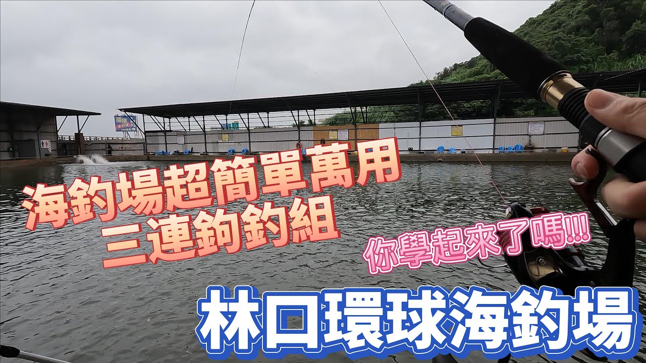 【獵獵釣魚】海釣場必學會超簡單釣組!竟然各種大小的魚都釣得起來!? #釣魚#海釣場#林口環球海釣場#三連鉤#獵比釣魚