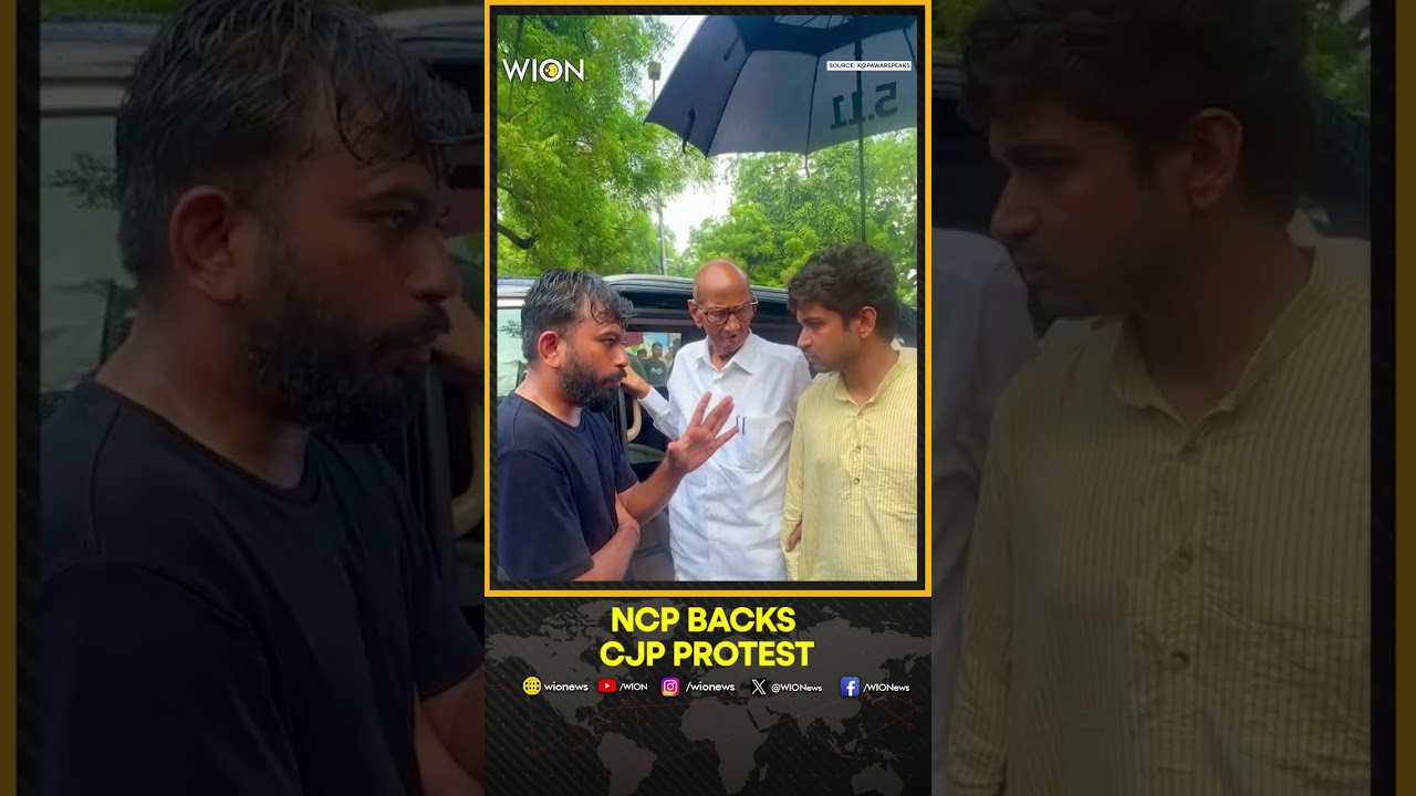 NCP Leaders Sharad Pawar, Supriya Sule Join CJP Protest In Delhi | WION Shorts
