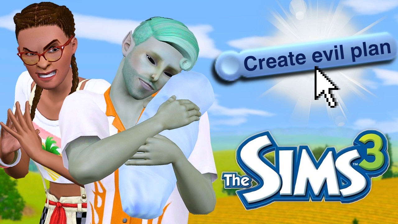 We have an alien baby and a terrible goal for this Sims 3 family