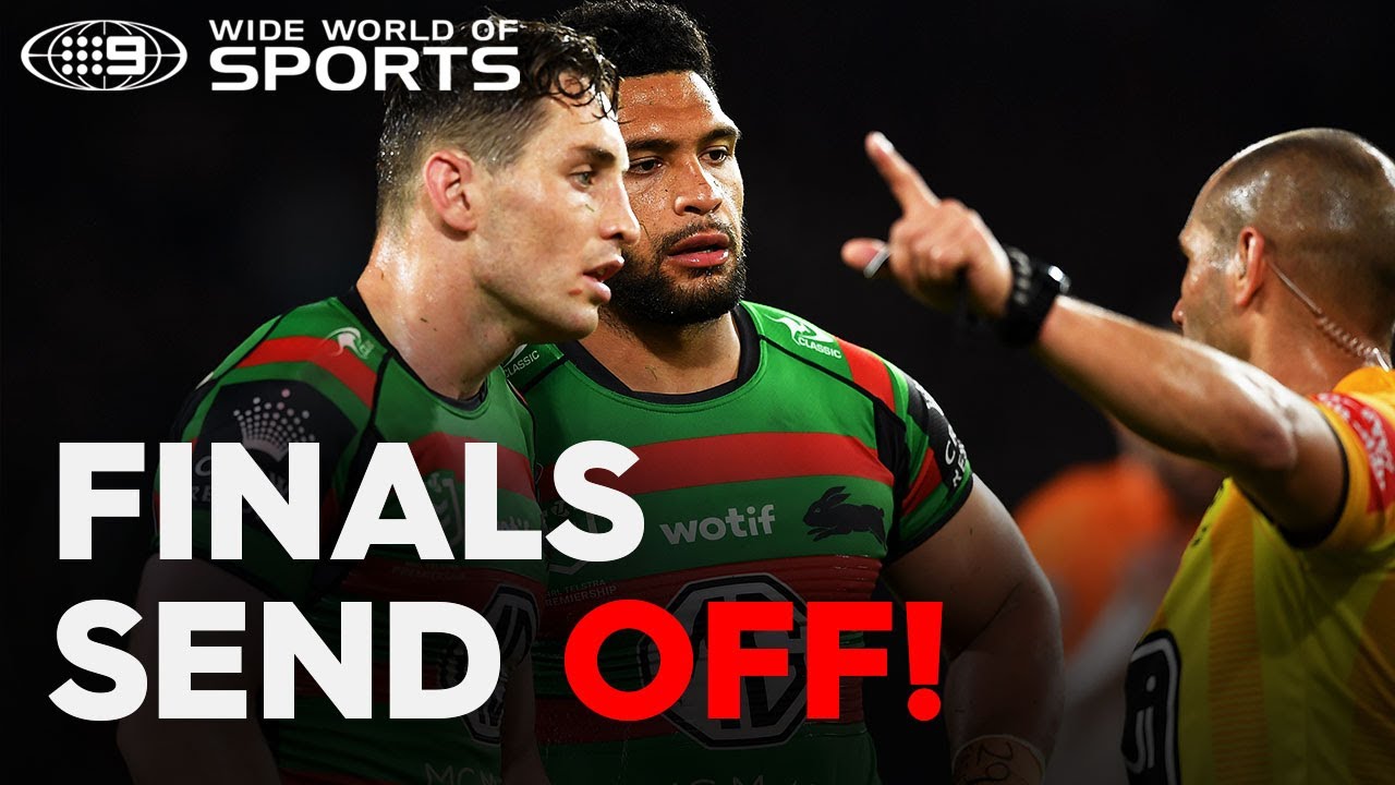 Milne SENT OFF for wild swinging arm! 😱 | Wide World of Sports