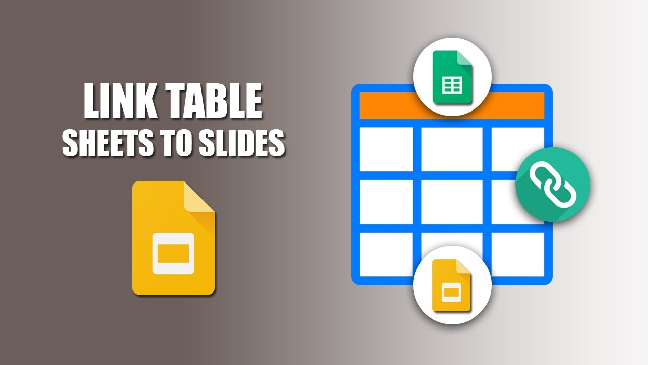 How to link a table in google sheets to google slides