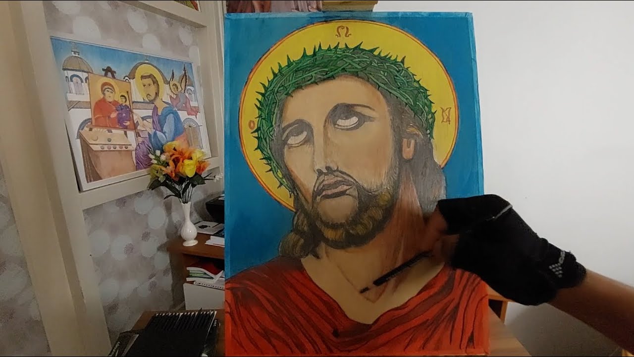 መድሓኒ ዓለም፡ መድሓኒና ኢየሱስ ክርስቶስ || Savior of the world, Jesus Christ | Acrylic & Pencil Drawing