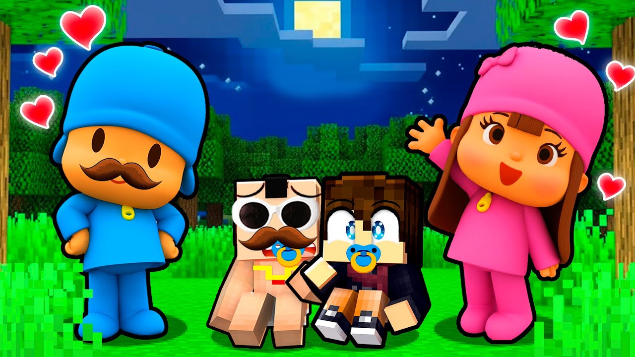 Je PASSE une JOURNÉE avec la FAMILLE PERSONNAGES BLEUE sur Minecraft !