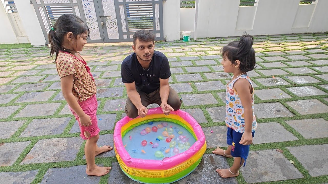 Water Balloon Fight | Who Will Win | Dad vs Kids | Funny video