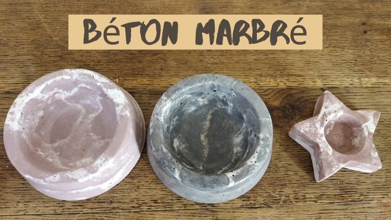 créations d objets en béton coloré imitation marbre!