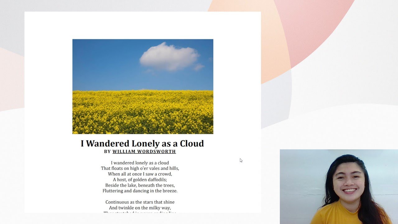 Literature | I Wandered Lonely as a Cloud by William Wordsworth