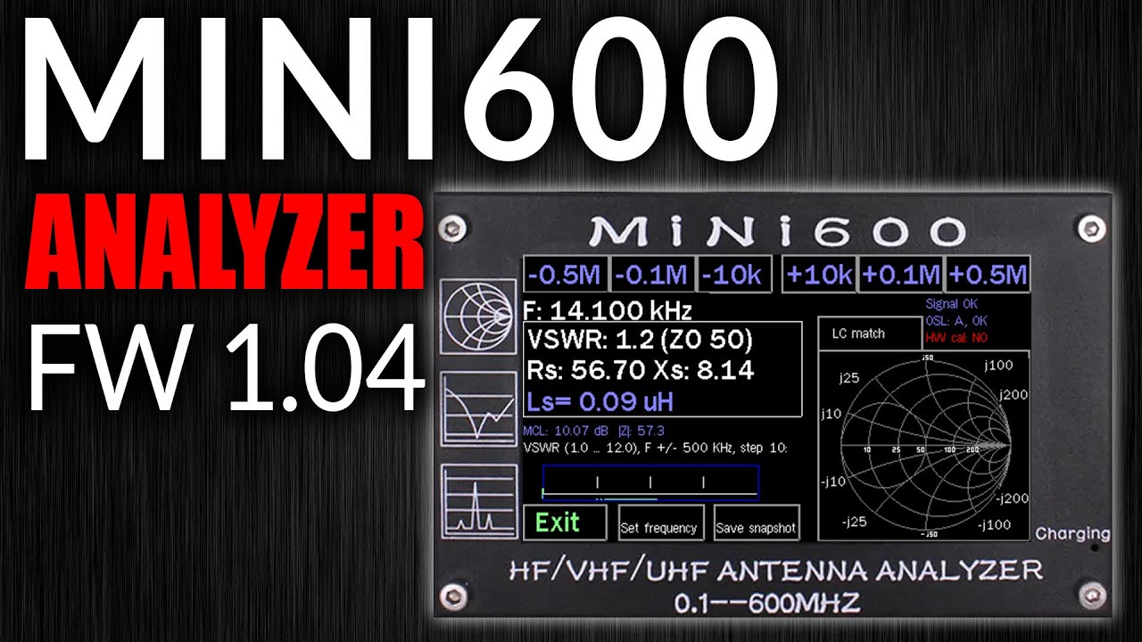 MINI600 Antenna Analyzer EU1KY Firmware Version 1.04