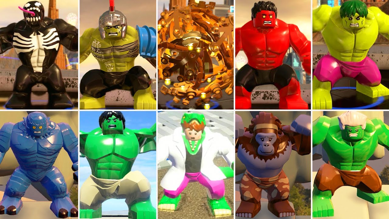 Все преобразования персонажей Big-Fig в видеоиграх LEGO Marvel