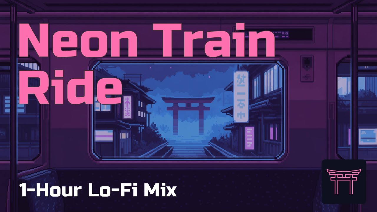 Neon Train Ride Lofi Mix | Calm Lofi Music for Focus and Relaxing on Long Train Rides